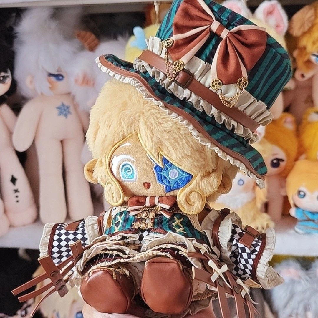 Cosplay Plushie Prop - ตุ๊กตาผ้ากำมะหยี่คุกกี้ไทม์คีปเปอร์ขนาด 20 ซม. ตุ๊กตาคอสเพลย์คุกกี้ไทม์คีปเปอร์ ของเล่นตุ๊กตาผ้ากำมะหยี่ ของขวัญวันเกิดและคริสต์มาส