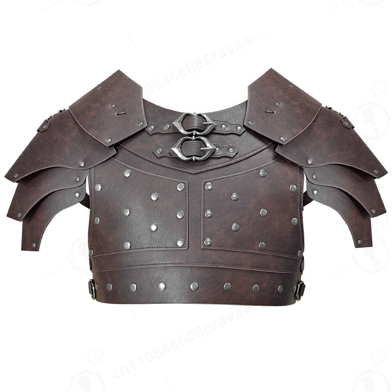Prop For Cosplay - ชุดเกราะไหล่แบบมีหมุดยุคกลาง ชุดเกราะไวกิ้ง สำหรับฮาโลวีน LARP คอสเพลย์