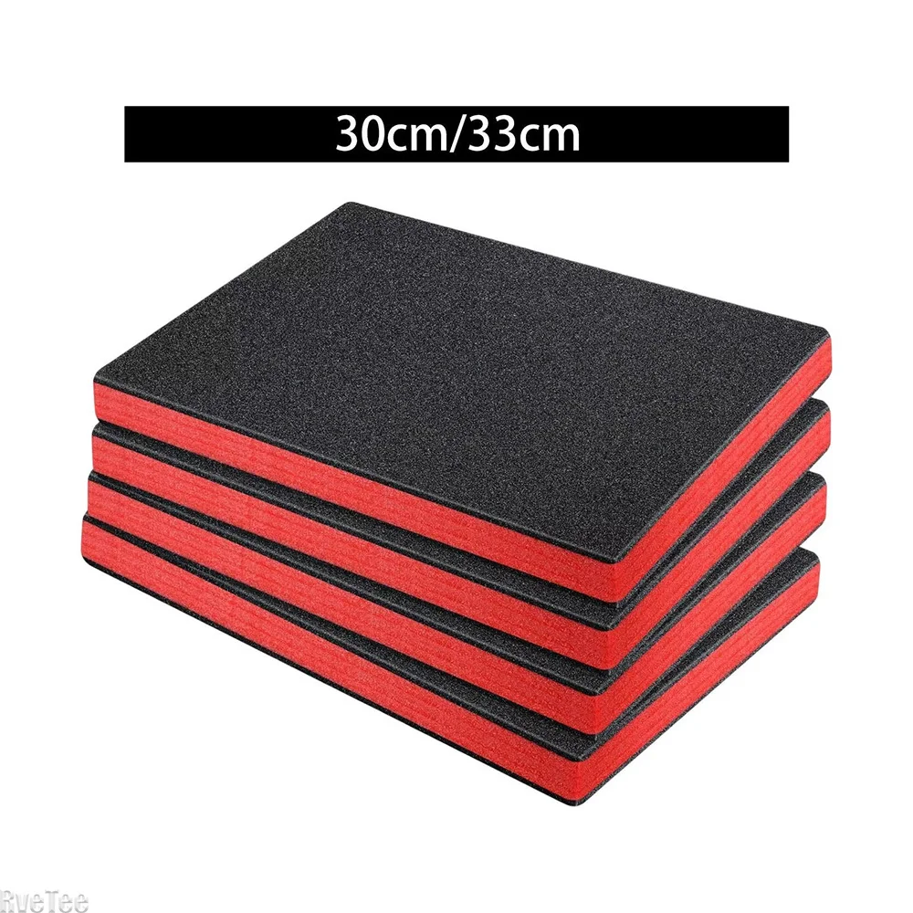 Eva Foam Sheet - 4 ชิ้นกล่องเครื่องมือโฟมแทรกบรรจุแผ่นโฟมกล้องกันกระแทกใส่แผ่นสําหรับขนส่ง DIY หัตถกรรมกล่องเครื่องมือ Liner