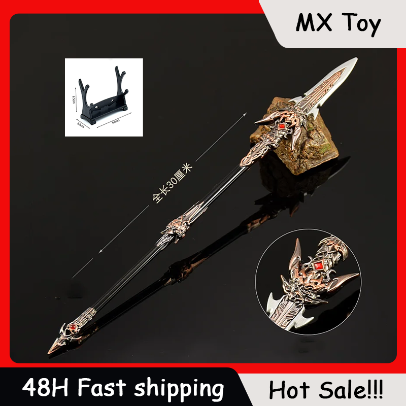 Cosplay Prop Dagger - 30 ซม.Naraka รูปเกมของเล่นดาบ,ตกแต่งดาบหัตถกรรมโฮสต์เดสก์ท็อปเครื่องประดับ Spears Katana SAMURAI