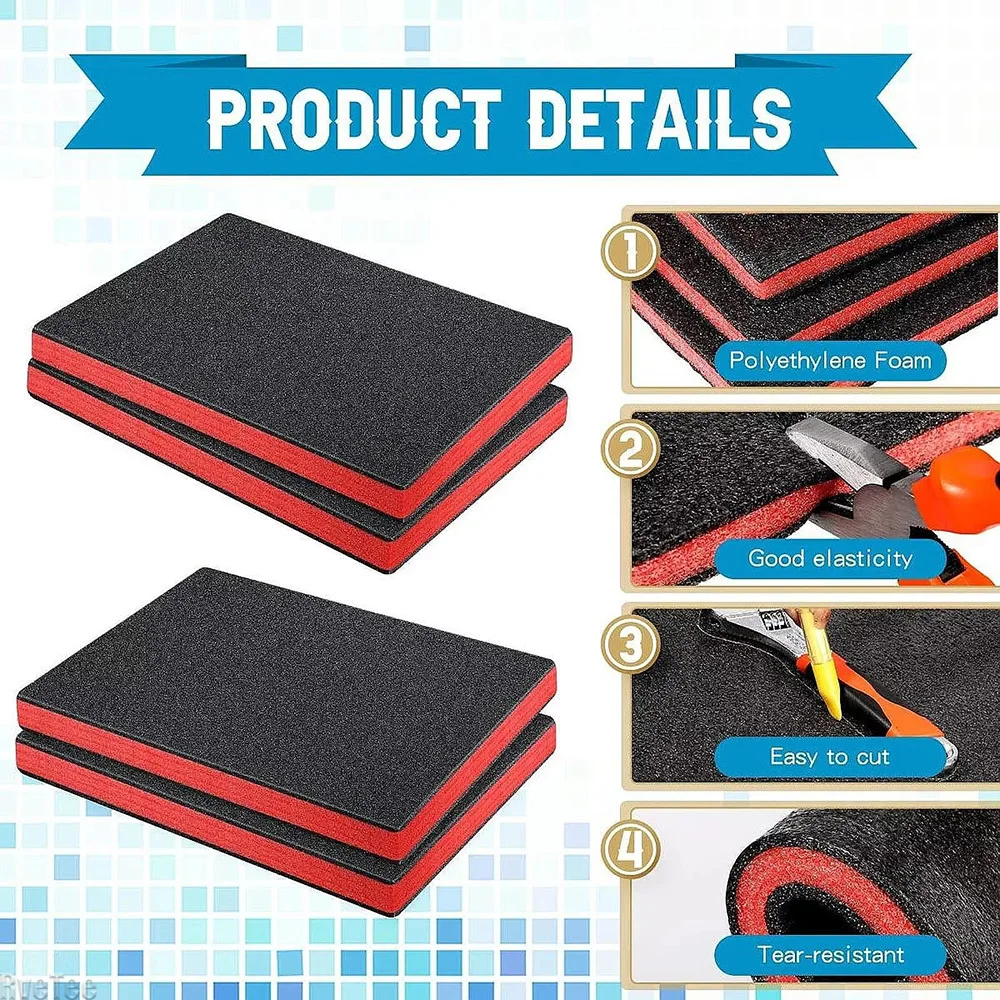4 ชิ้นกล่องเครื่องมือโฟมแทรกบร - Eva Foam Sheet บทวิจารณ์และราคา