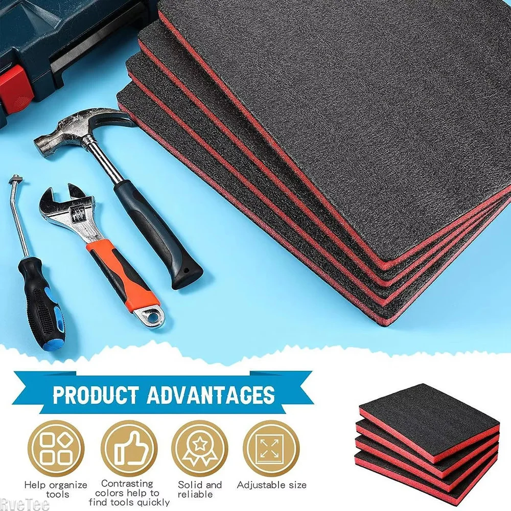 4 ชิ้นกล่องเครื่องมือโฟมแทรกบร - Eva Foam Sheet บทวิจารณ์และราคา